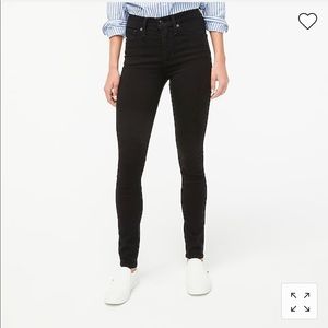 J. Crew 10" highest-rise black skinny jean in signature stretch
